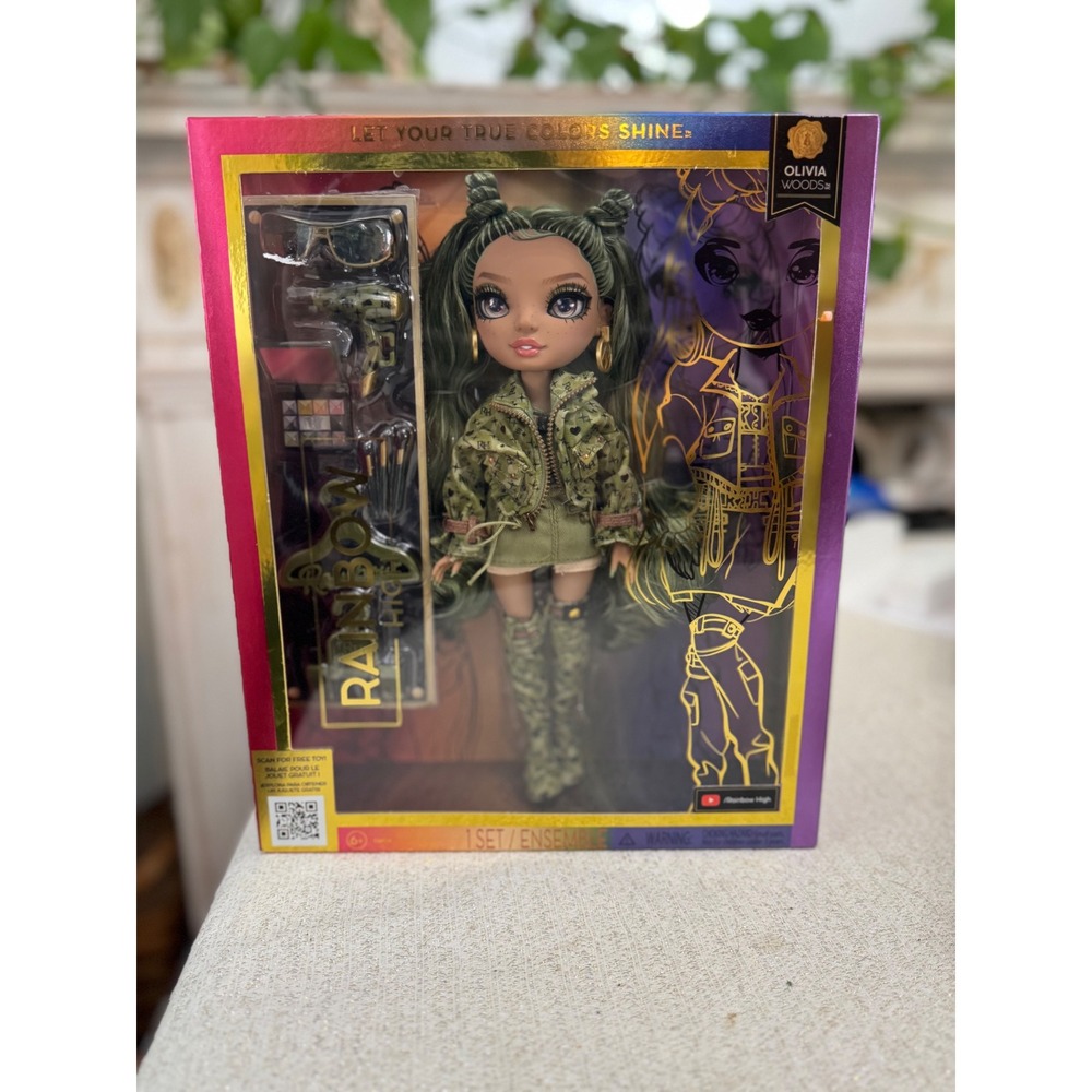 Rainbow High Series 5 Olivia Woods Fashion Doll Green Camo NIB NEW 2023 MGA